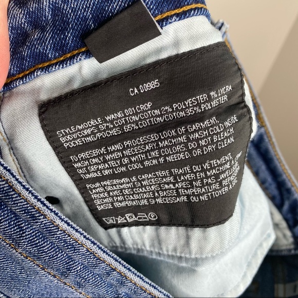 Denim X Alexander Wang Jean Style Wang 001 Crop Size 29 - Picture 10 of 12